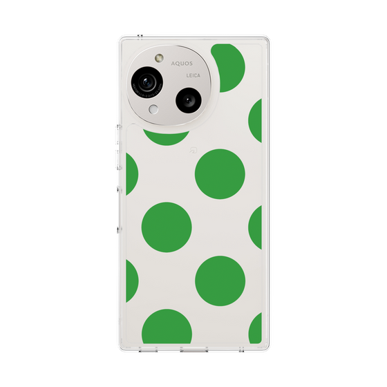 Slim Protection Case［ Simple Dot - Green ］