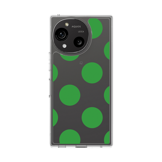 Slim Protection Case［ Simple Dot - Green ］