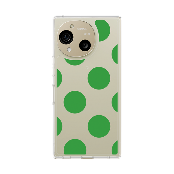 Slim Protection Case［ Simple Dot - Green ］
