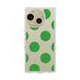 Slim Protection Case［ Simple Dot - Green ］