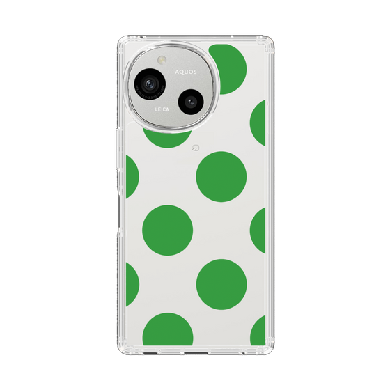 Slim Protection Case［ Simple Dot - Green ］