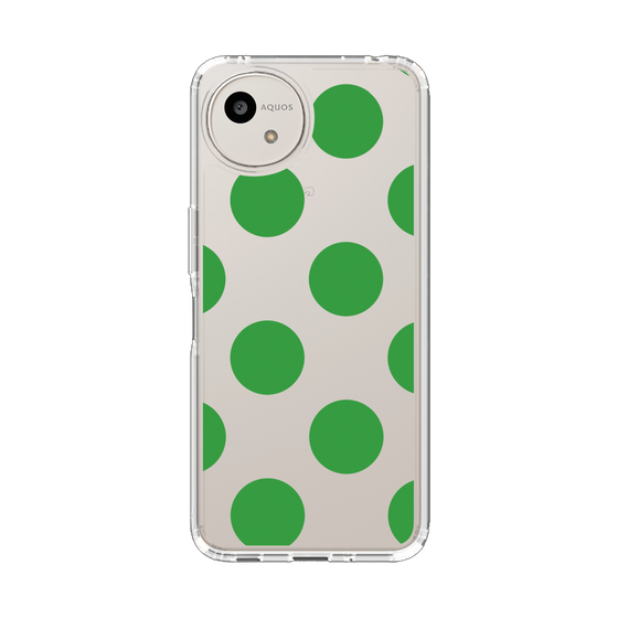 Slim Protection Case［ Simple Dot - Green ］