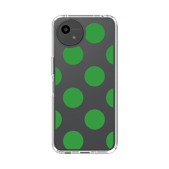 Slim Protection Case［ Simple Dot - Green ］