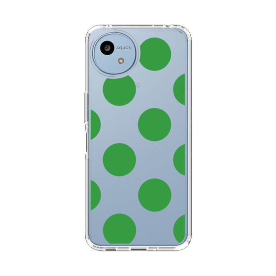 Slim Protection Case［ Simple Dot - Green ］