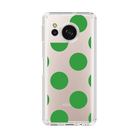 Slim Protection Case［ Simple Dot - Green ］