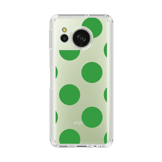 Slim Protection Case［ Simple Dot - Green ］