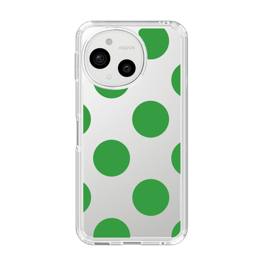 Slim Protection Case［ Simple Dot - Green ］