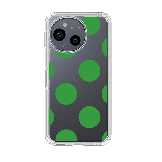 Slim Protection Case［ Simple Dot - Green ］