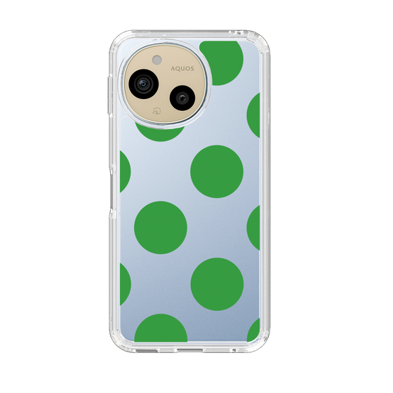 Slim Protection Case［ Simple Dot - Green ］