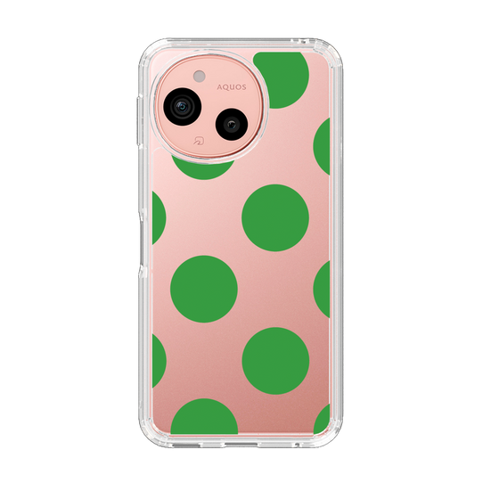 Slim Protection Case［ Simple Dot - Green ］