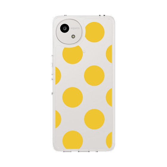 Slim Protection Case［ Simple Dot - Yellow ］