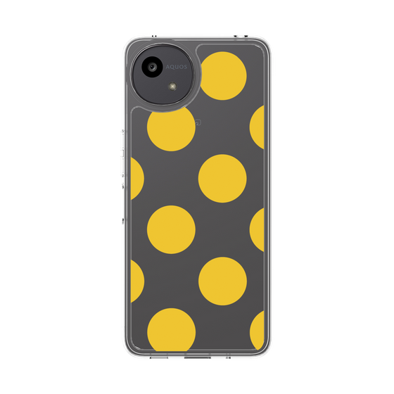 Slim Protection Case［ Simple Dot - Yellow ］