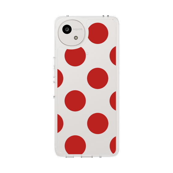 Slim Protection Case［ Simple Dot - Red ］