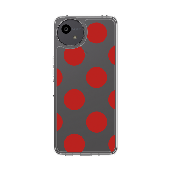 Slim Protection Case［ Simple Dot - Red ］