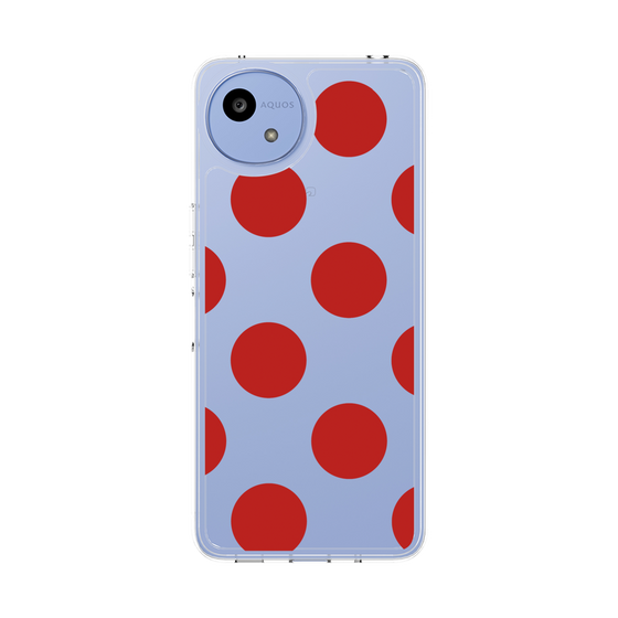 Slim Protection Case［ Simple Dot - Red ］