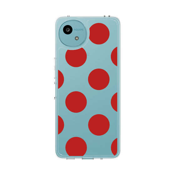Slim Protection Case［ Simple Dot - Red ］