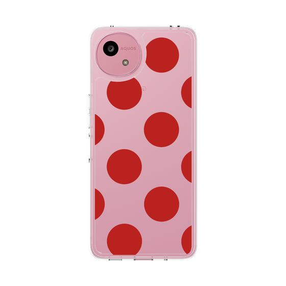 Slim Protection Case［ Simple Dot - Red ］