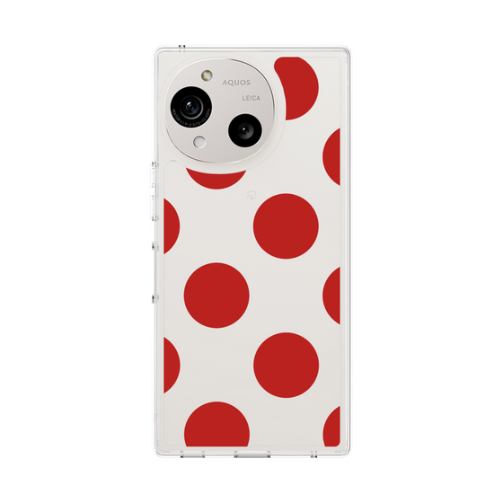 Slim Protection Case［ Simple Dot - Red ］