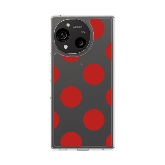 Slim Protection Case［ Simple Dot - Red ］