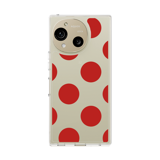 Slim Protection Case［ Simple Dot - Red ］