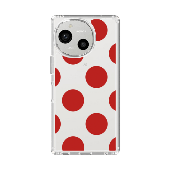 Slim Protection Case［ Simple Dot - Red ］