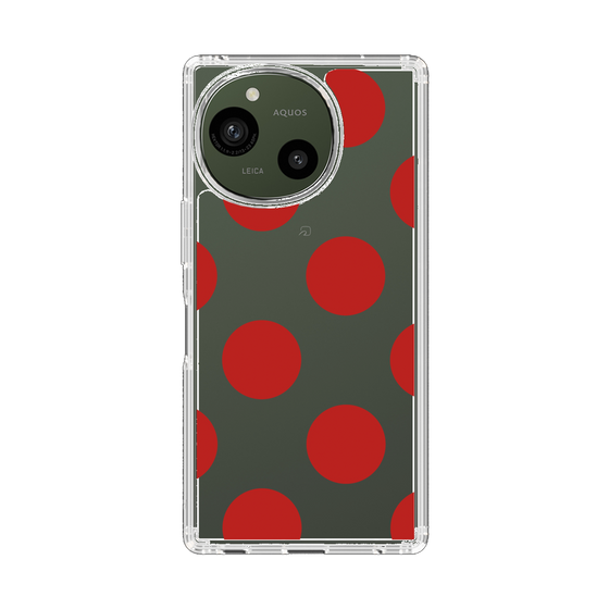 Slim Protection Case［ Simple Dot - Red ］
