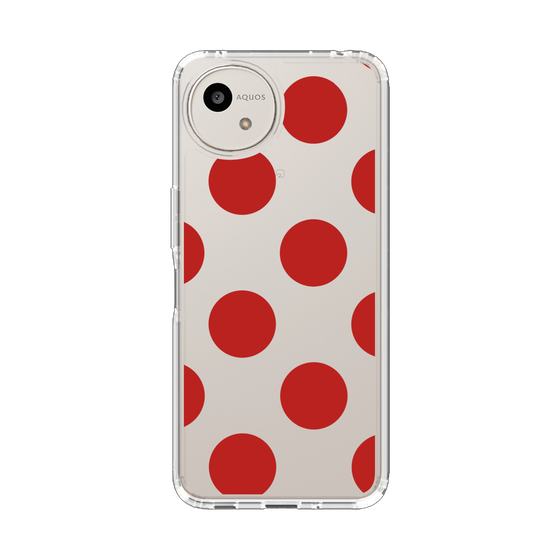 Slim Protection Case［ Simple Dot - Red ］