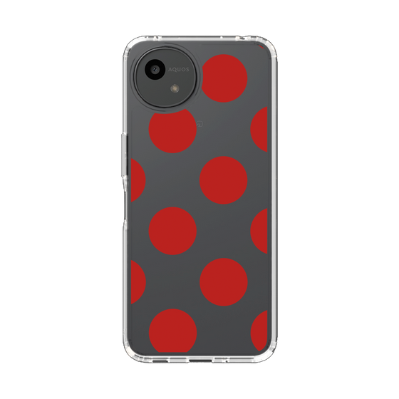 Slim Protection Case［ Simple Dot - Red ］