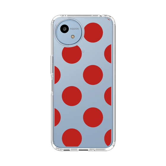 Slim Protection Case［ Simple Dot - Red ］