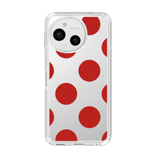 Slim Protection Case［ Simple Dot - Red ］