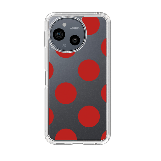 Slim Protection Case［ Simple Dot - Red ］