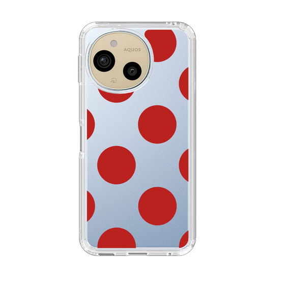 Slim Protection Case［ Simple Dot - Red ］