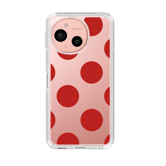 Slim Protection Case［ Simple Dot - Red ］