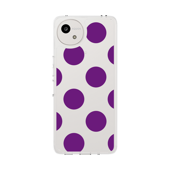 Slim Protection Case［ Simple Dot - Purple ］