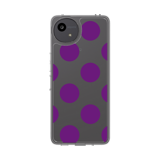Slim Protection Case［ Simple Dot - Purple ］