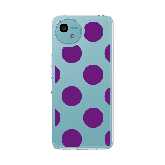Slim Protection Case［ Simple Dot - Purple ］