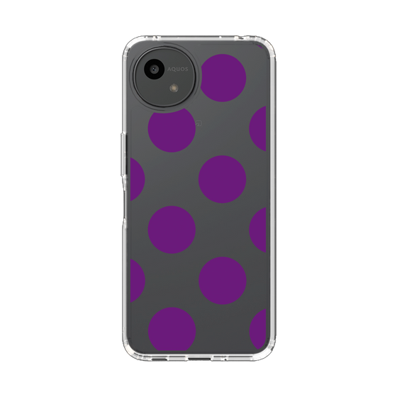 Slim Protection Case［ Simple Dot - Purple ］