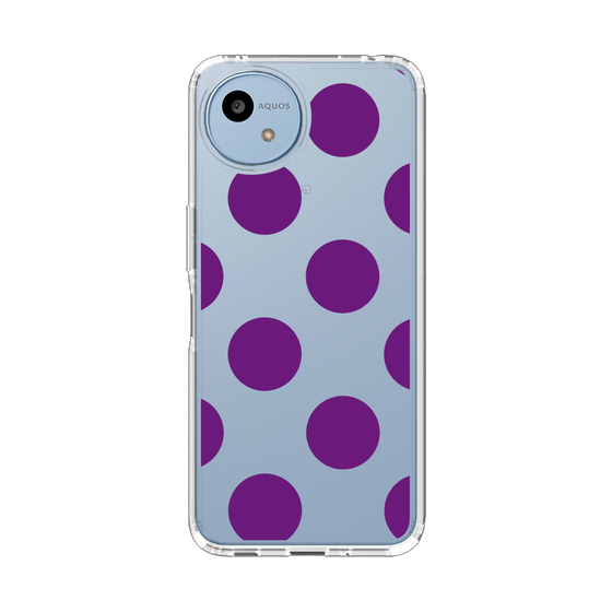 Slim Protection Case［ Simple Dot - Purple ］