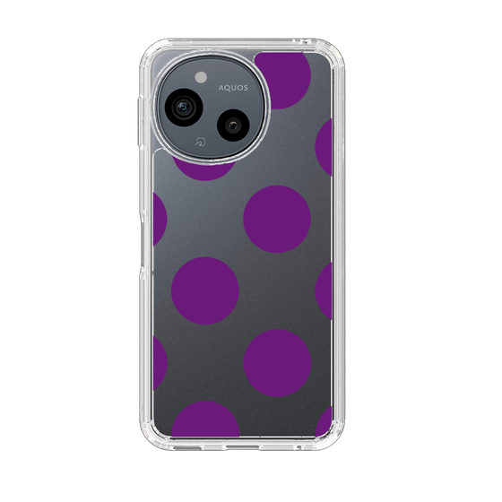 Slim Protection Case［ Simple Dot - Purple ］