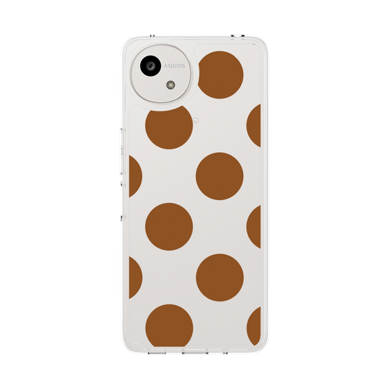 Slim Protection Case［ Simple Dot - Brown ］