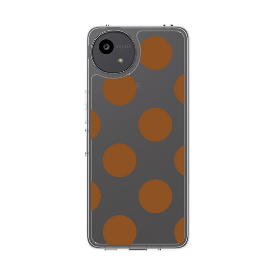 Slim Protection Case［ Simple Dot - Brown ］