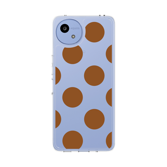 Slim Protection Case［ Simple Dot - Brown ］