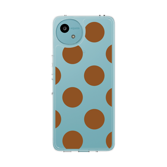 Slim Protection Case［ Simple Dot - Brown ］