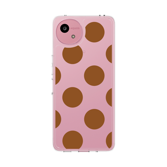 Slim Protection Case［ Simple Dot - Brown ］