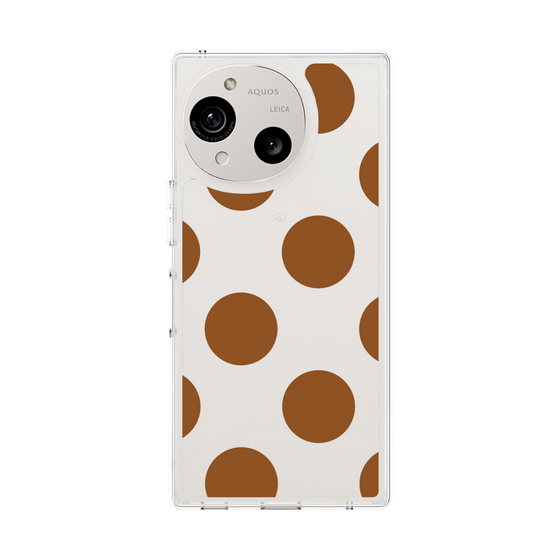 Slim Protection Case［ Simple Dot - Brown ］
