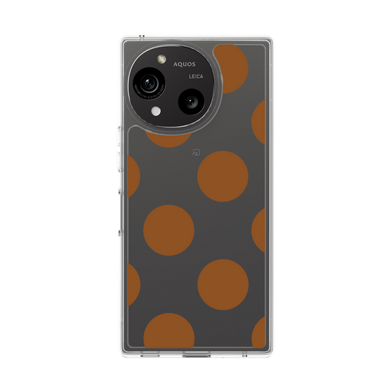 Slim Protection Case［ Simple Dot - Brown ］