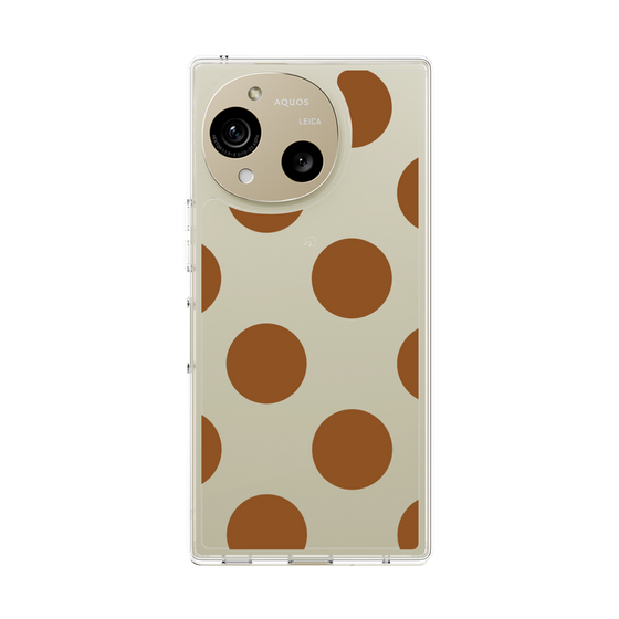 Slim Protection Case［ Simple Dot - Brown ］
