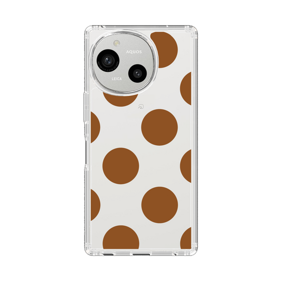 Slim Protection Case［ Simple Dot - Brown ］