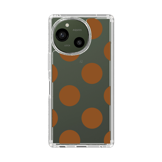Slim Protection Case［ Simple Dot - Brown ］
