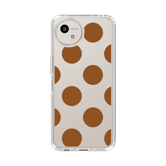 Slim Protection Case［ Simple Dot - Brown ］